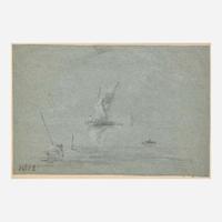 School of John Constable (British, 1776–1837) Sailboats, A Pair