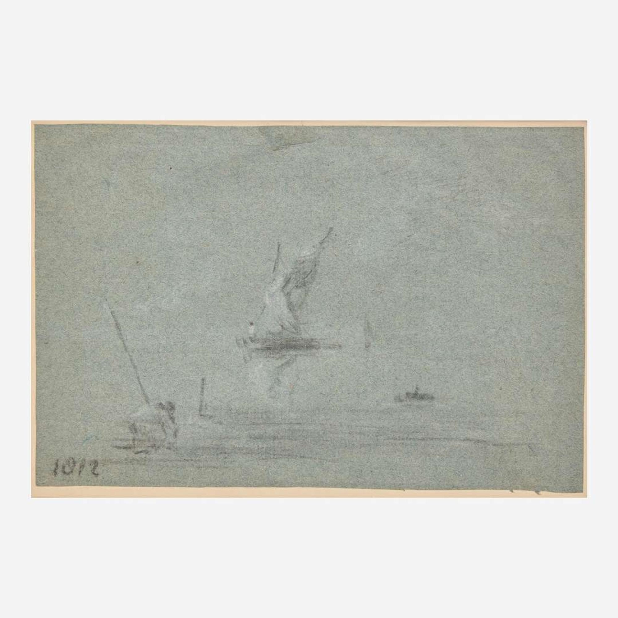 School of John Constable (British, 1776–1837) Sailboats, A Pair