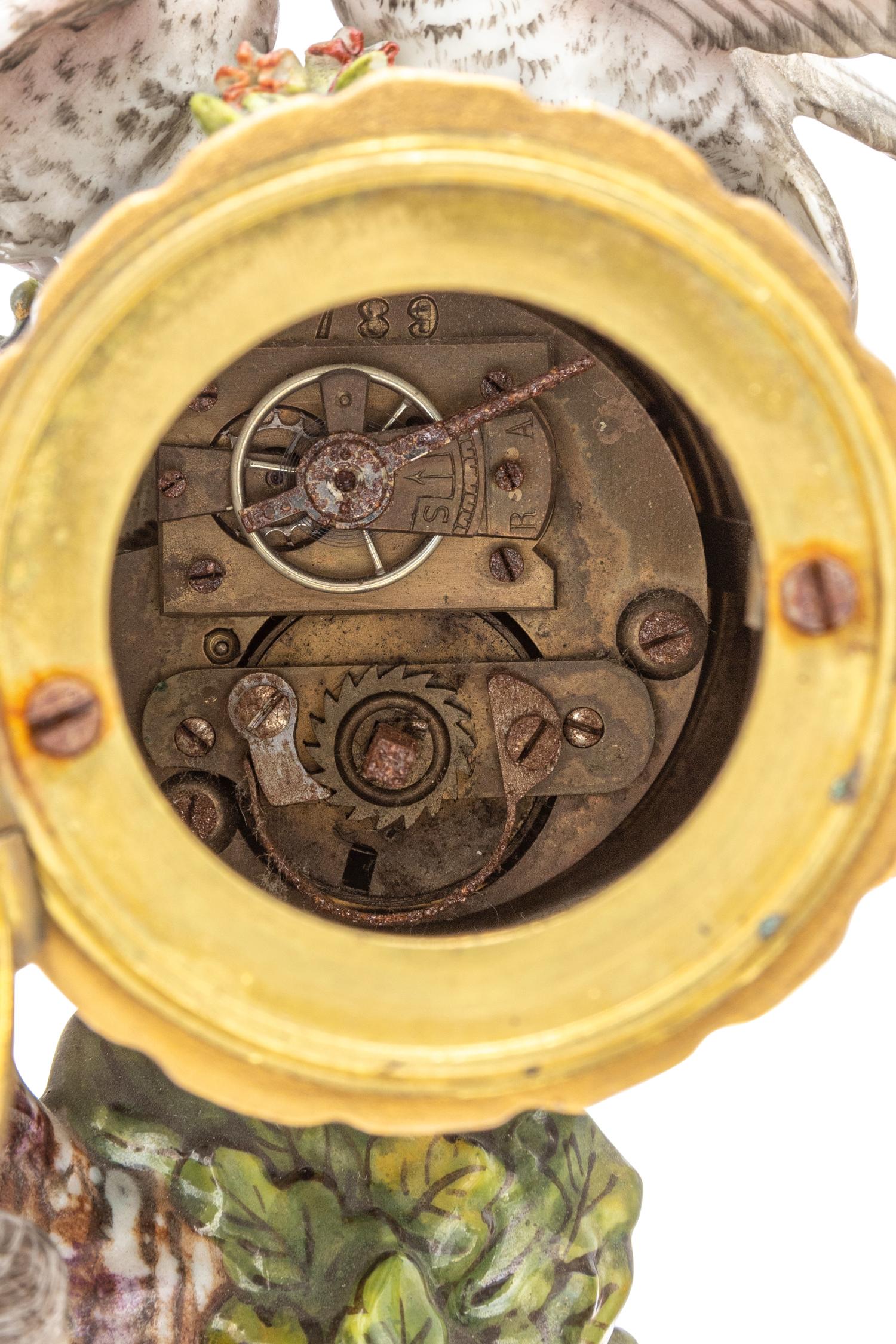 A Continental Figural Porcelain Clock