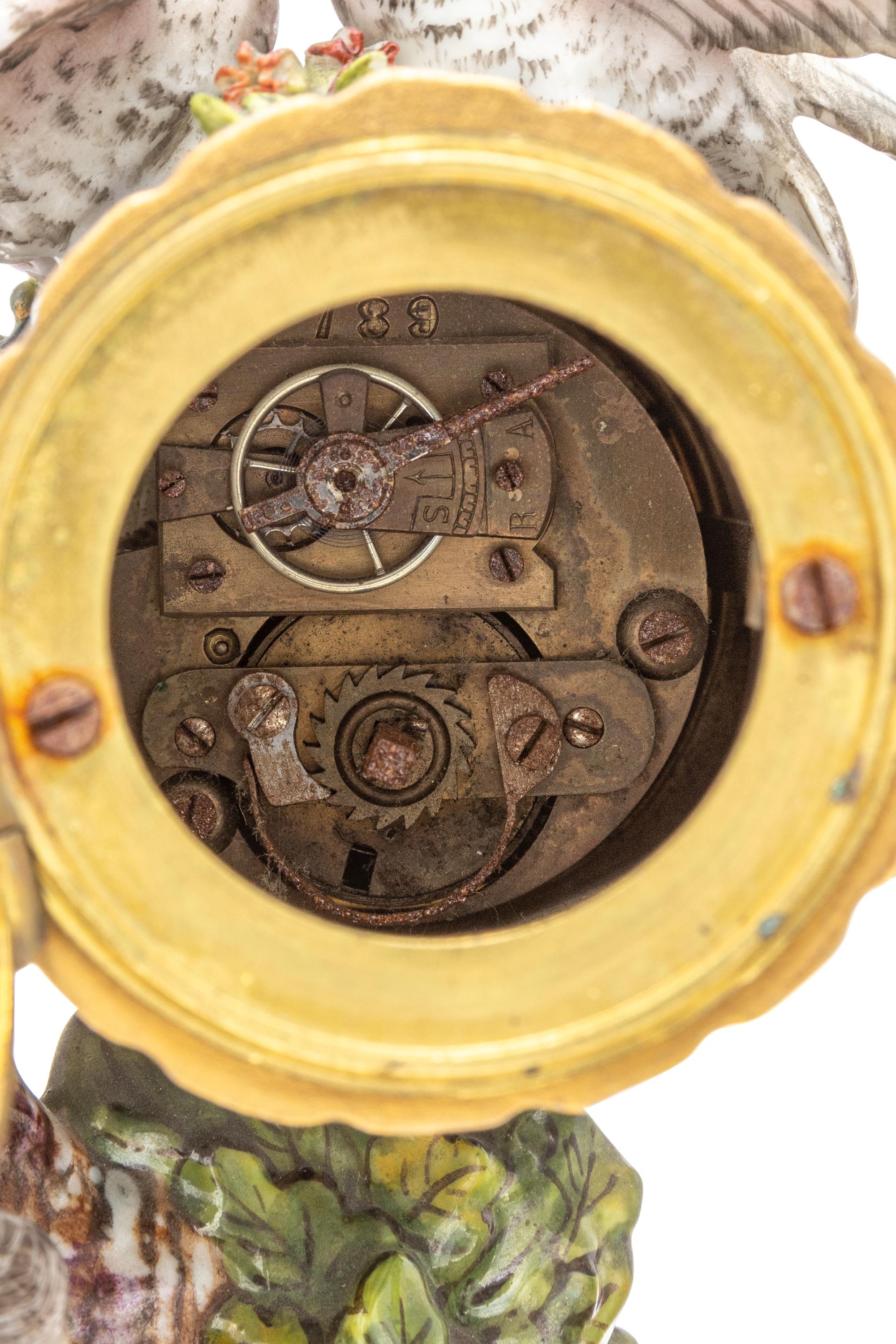 A Continental Figural Porcelain Clock