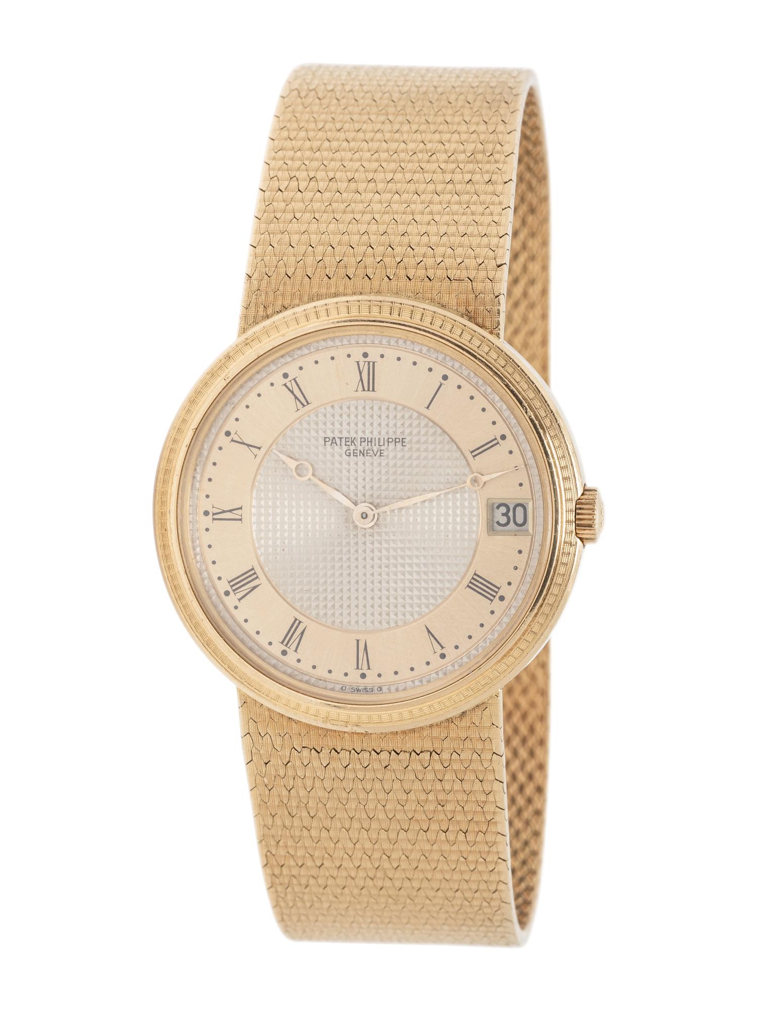 PATEK PHILIPPE, REF. 3801/3 18K YELLOW GOLD 'CALATRAVA' DATE WATCH