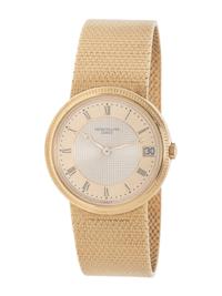 PATEK PHILIPPE, REF. 3801/3 18K YELLOW GOLD 'CALATRAVA' DATE WATCH