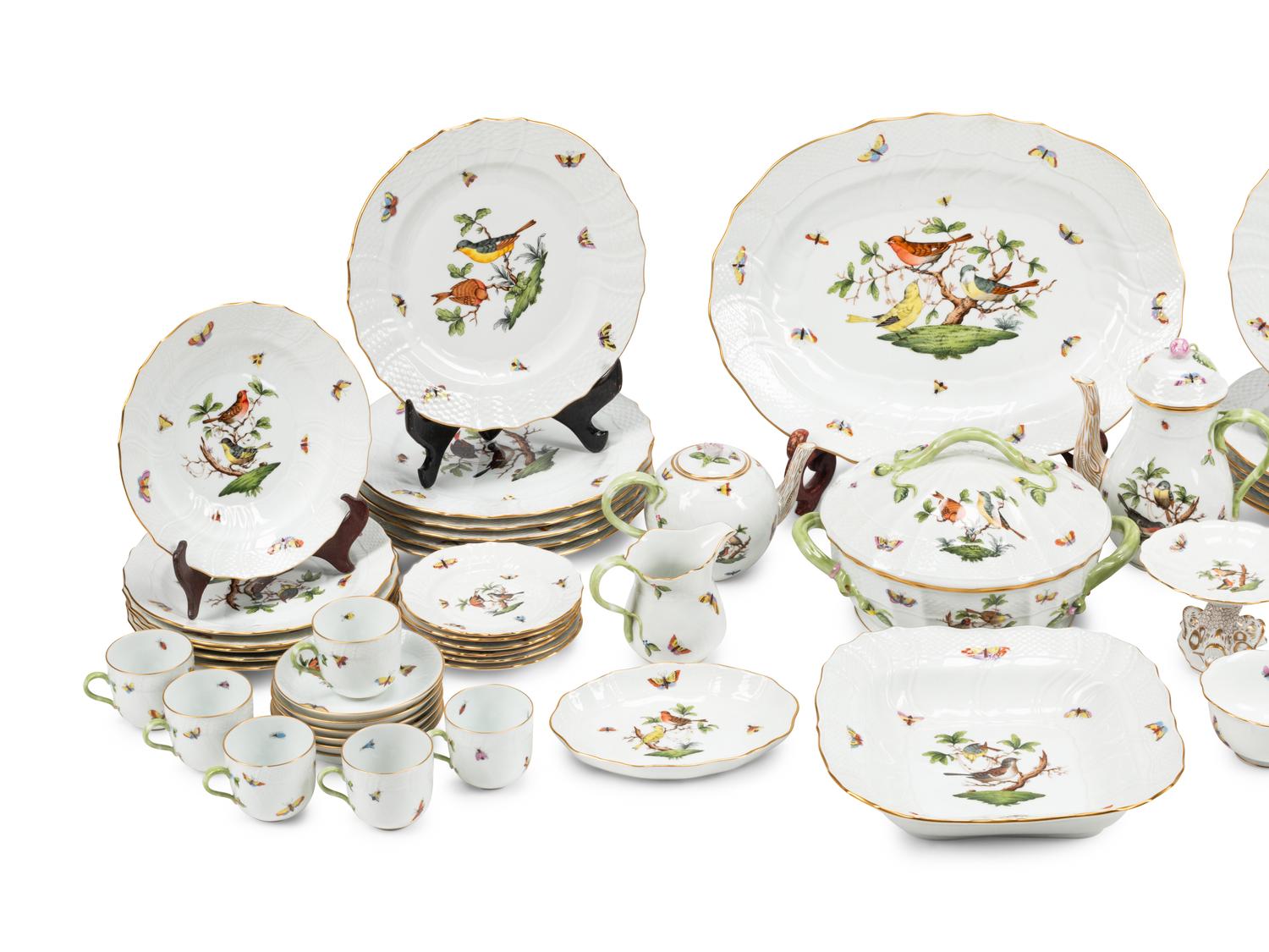 A Herend Porcelain Dinner Service