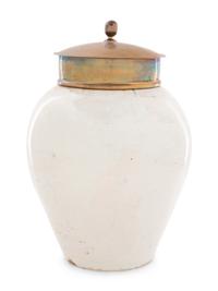 A Delft Blue and White Tobacco Jar