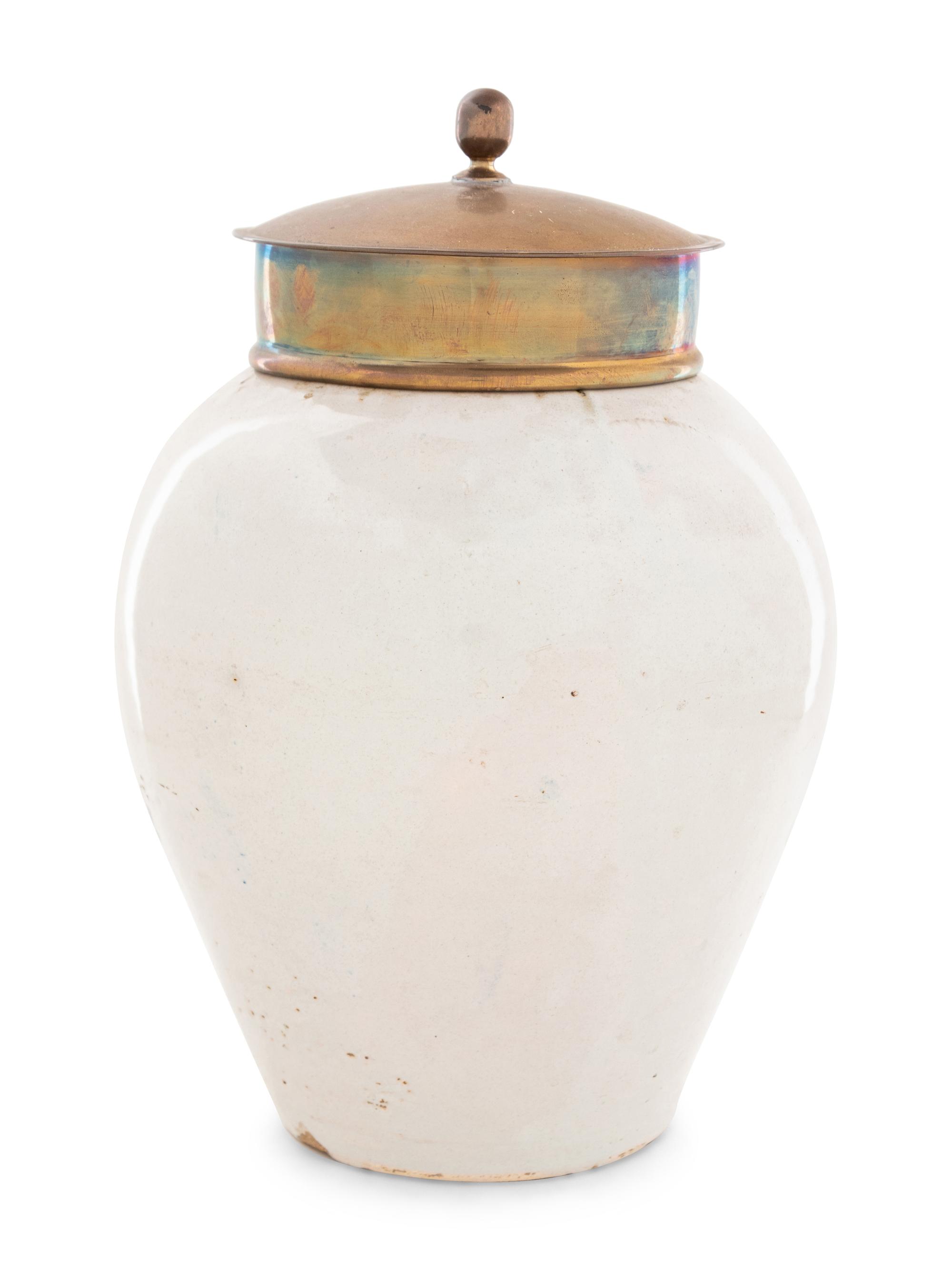 A Delft Blue and White Tobacco Jar