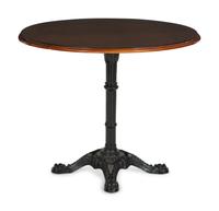 A Victorian Bistro Table with Iron Base and Cherry Top