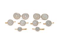 LARTER & SONS, MOTHER-OF-PEARL AND SEED PEARL DRESS SET