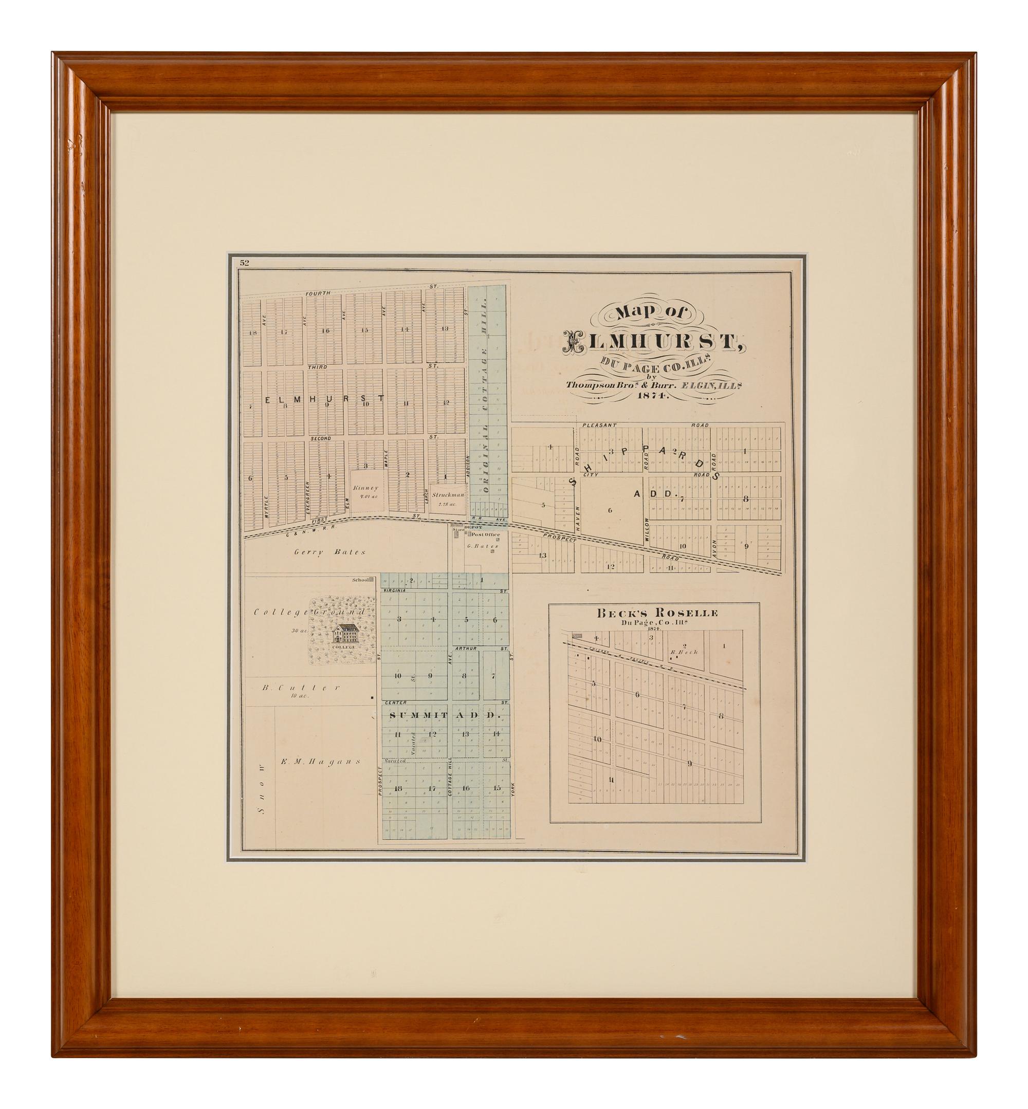 A group of 14 19th and 20th century maps, comprising: