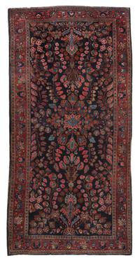 A Sarouk Wool Mat, 5 feet x 3 feet 3 inches.