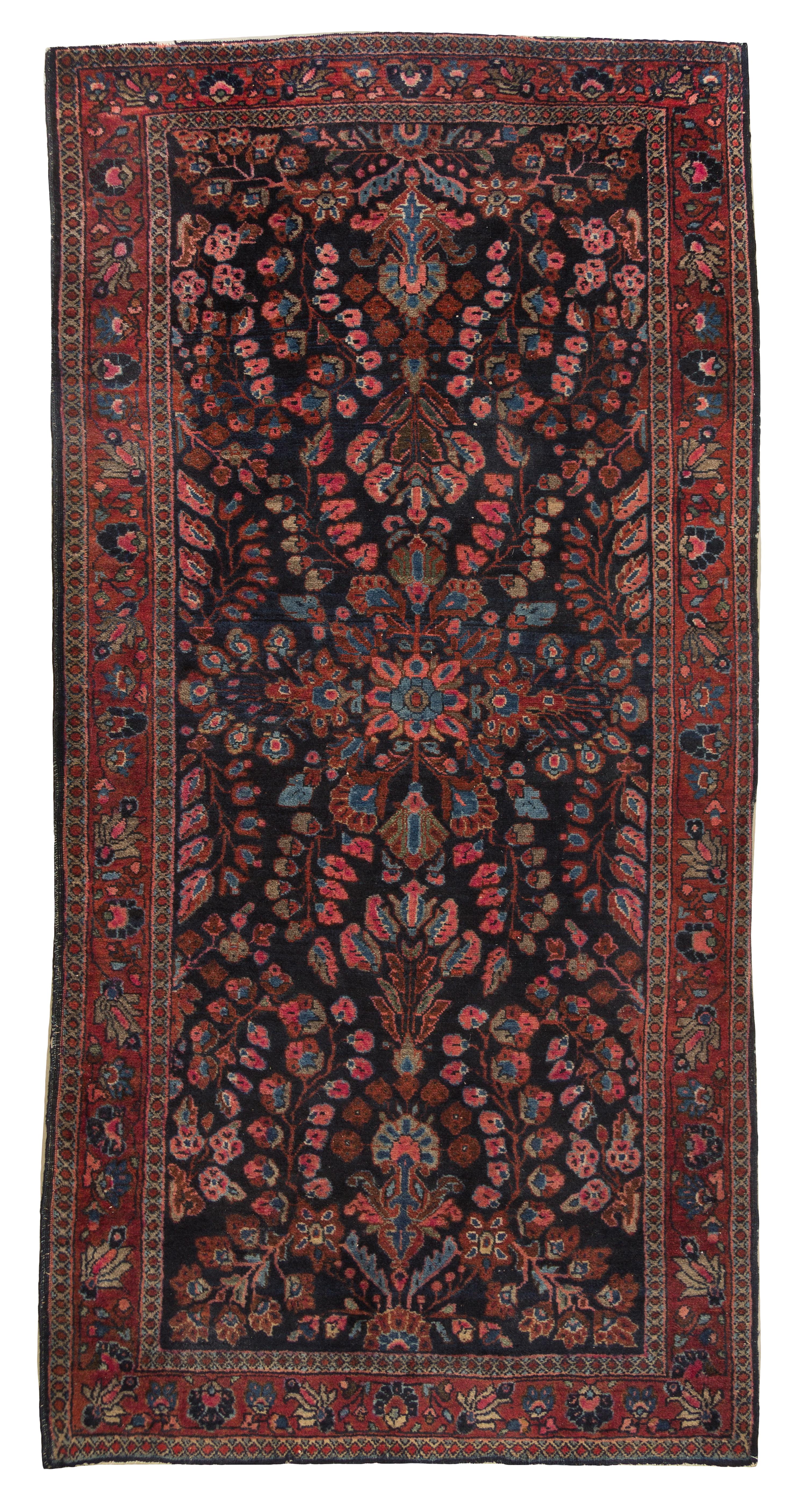 A Sarouk Wool Mat, 5 feet x 3 feet 3 inches.