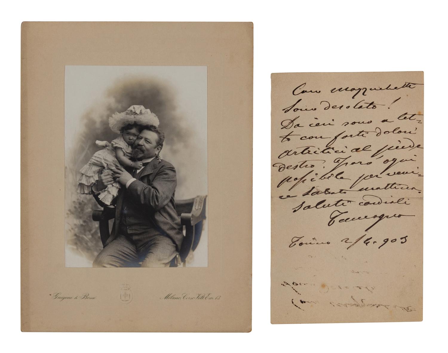 TAMAGNO, Francesco (1850-1905). Autograph note signed (“Francesco Tamagno”), 1905.