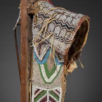 Kiowa Beaded Hide Doll Cradle