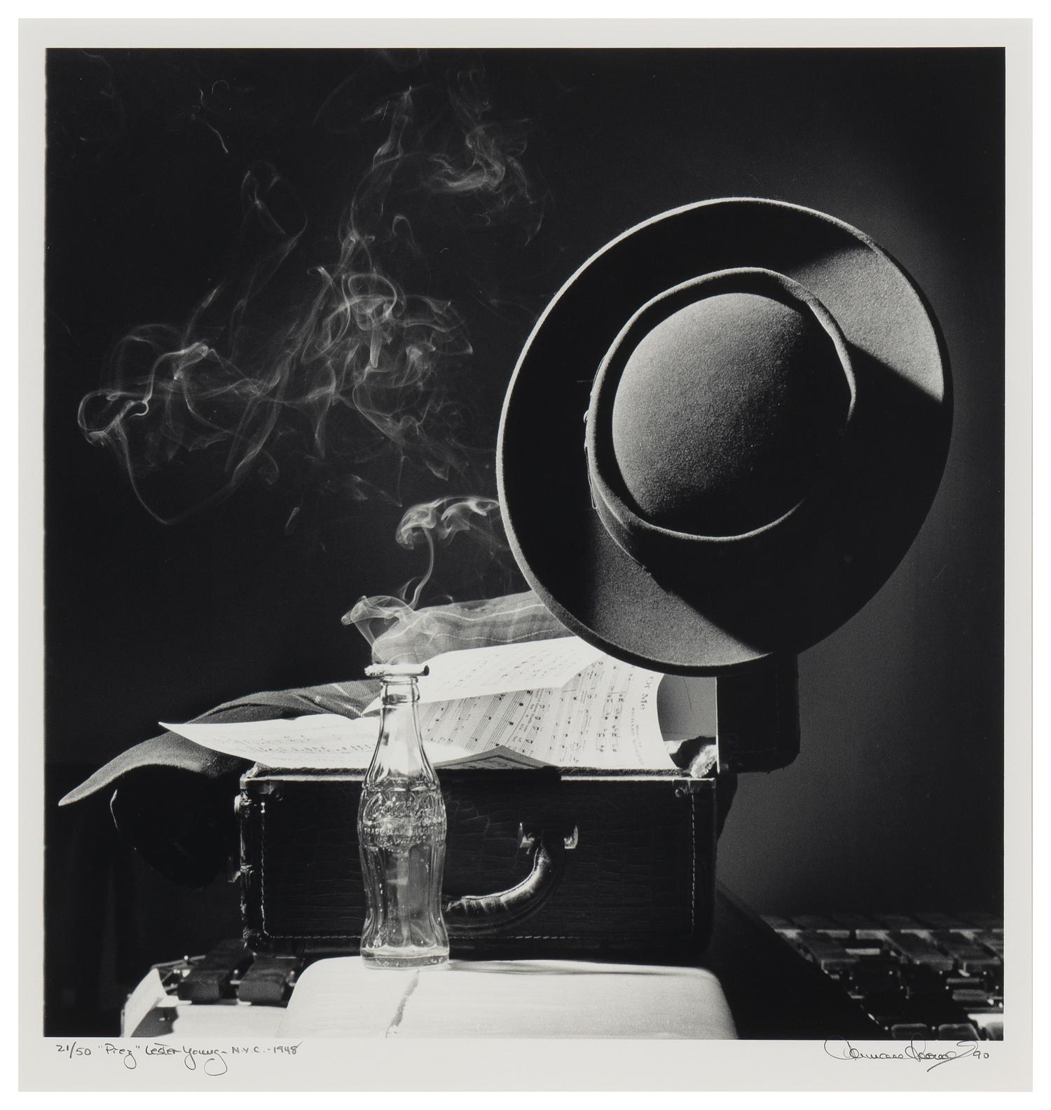 Herman Leonard (1923-2010) "Prez” Lester Young, NYC, 1948