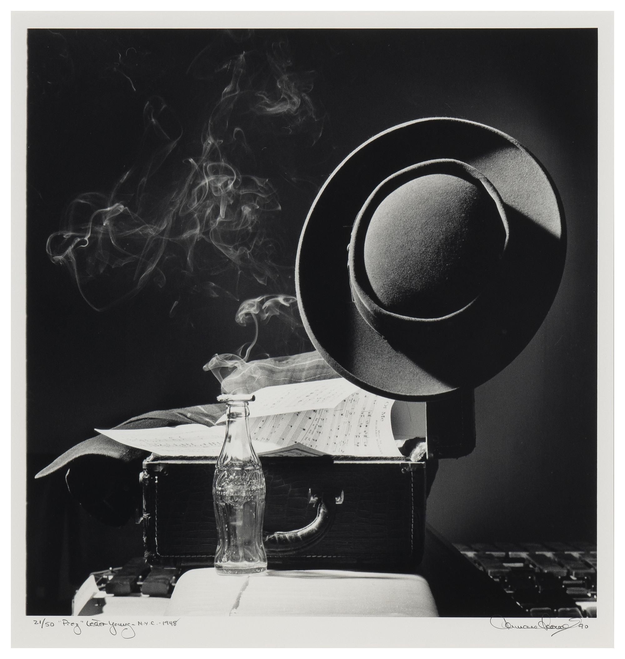 Herman Leonard (1923-2010) "Prez” Lester Young, NYC, 1948