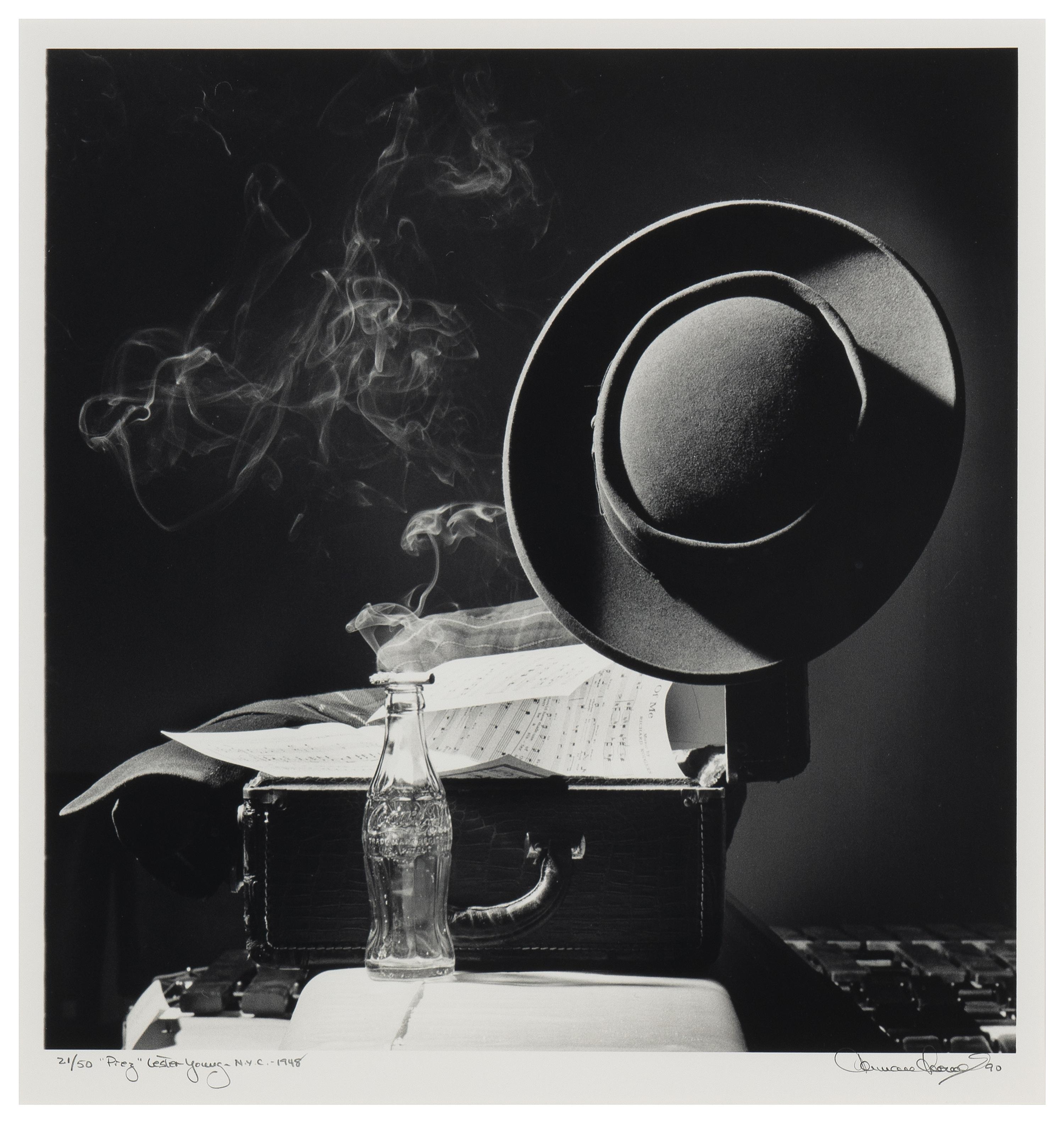 Herman Leonard (1923-2010) "Prez” Lester Young, NYC, 1948