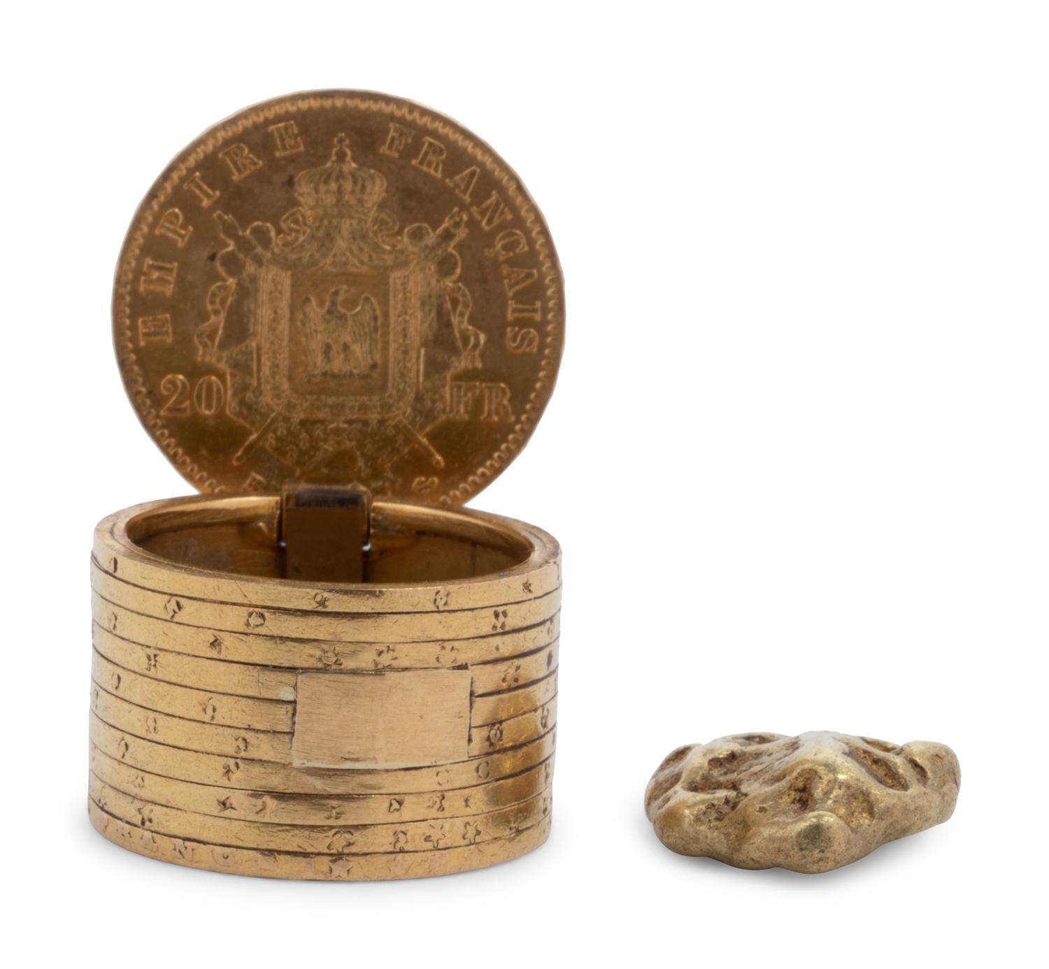 A Napoleon III Gold Coin Patch Box
