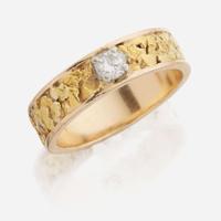 A collection of gold, diamond, and gem-set jewelry