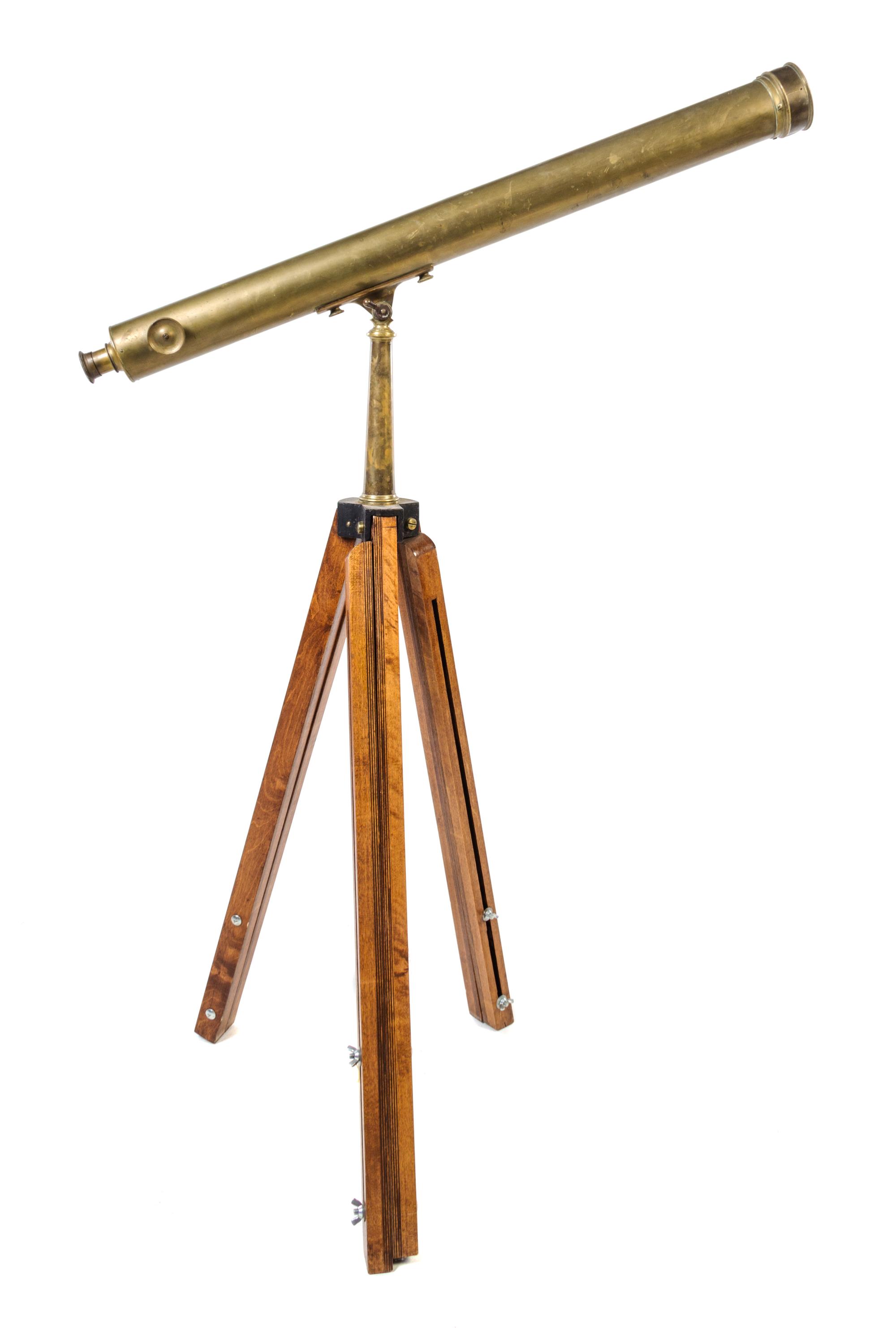 An English Brass Telescope on Stand Length of tube 38 1/2 inches. — W. GREGORY, LONDON, LATE 19TH CENTURY