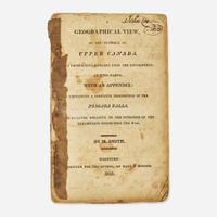 [Americana] Smith, M(ichael). A Geographical View, of the Province of Upper Canada, and Promiscuous Remarks Upon the Government. In Two Parts, with an Appendix: Containing a Complete Description of the Niagara Falls...