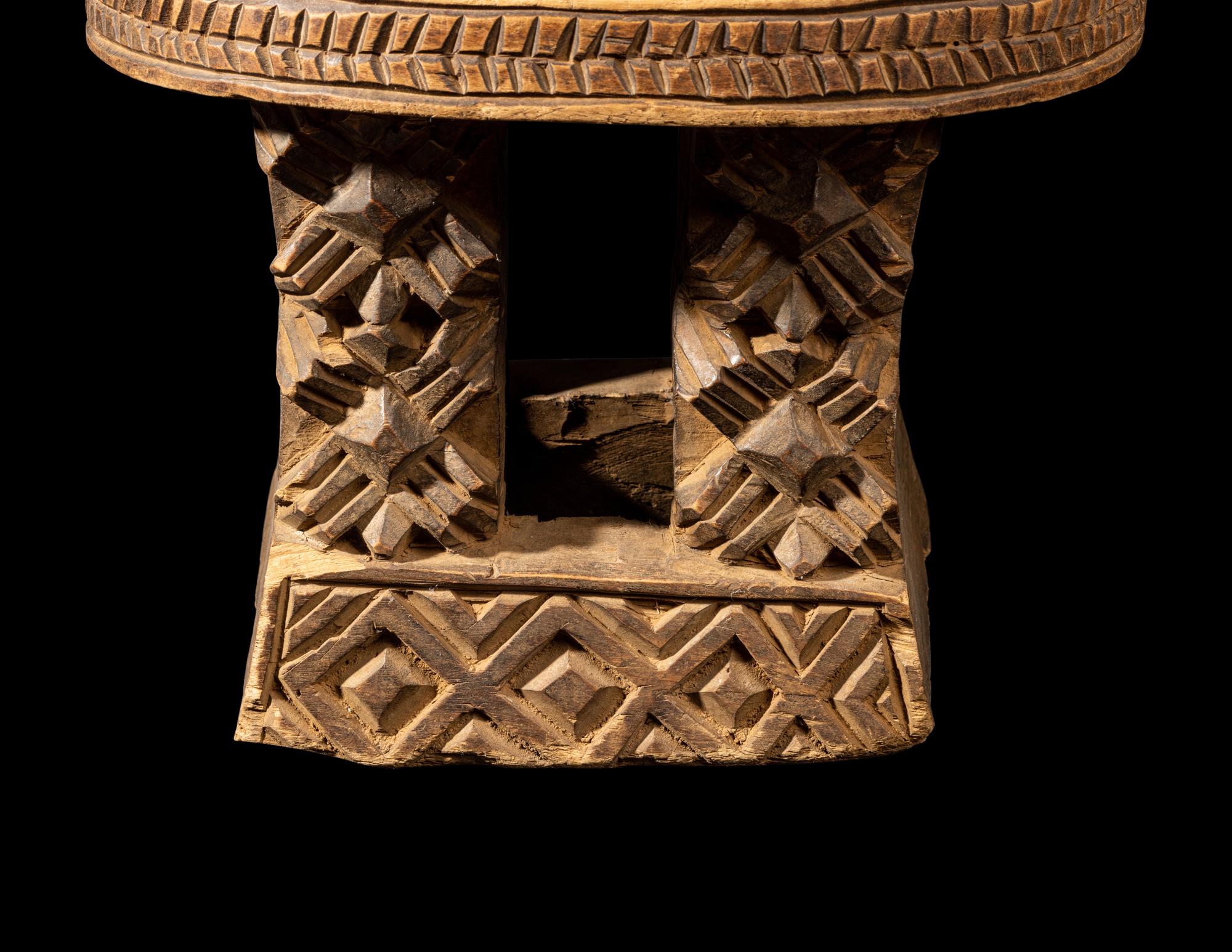 Two African Wood Stools