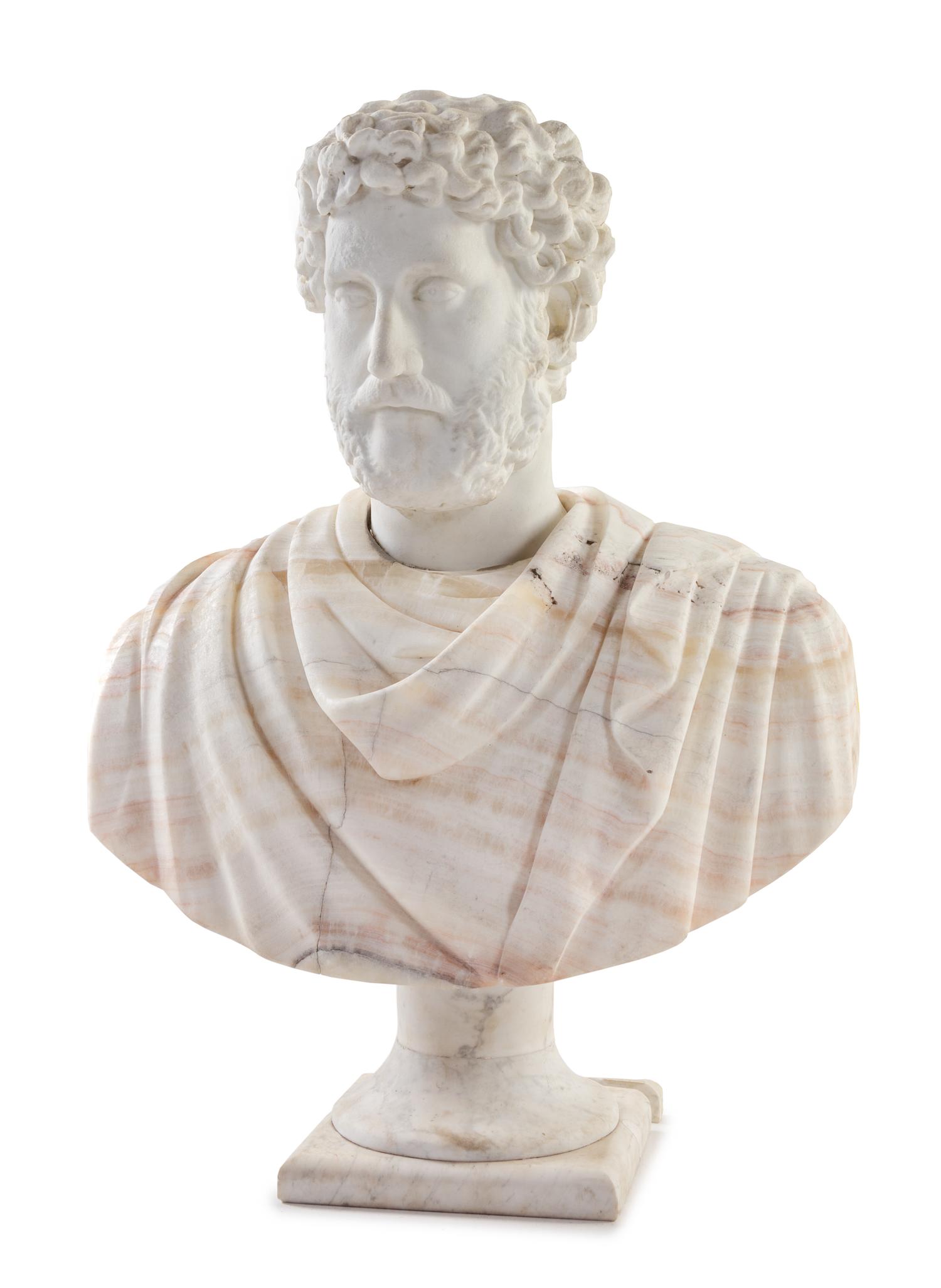 An Italian Marble Bust Height 32 inches. — AFTER THE ANTIQUE, 19TH CENTURY