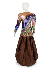Mary McFadden Couture Top & Skirt, 1980s