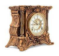 An Ansonia Minerva Gilt Metal Mantel Clock