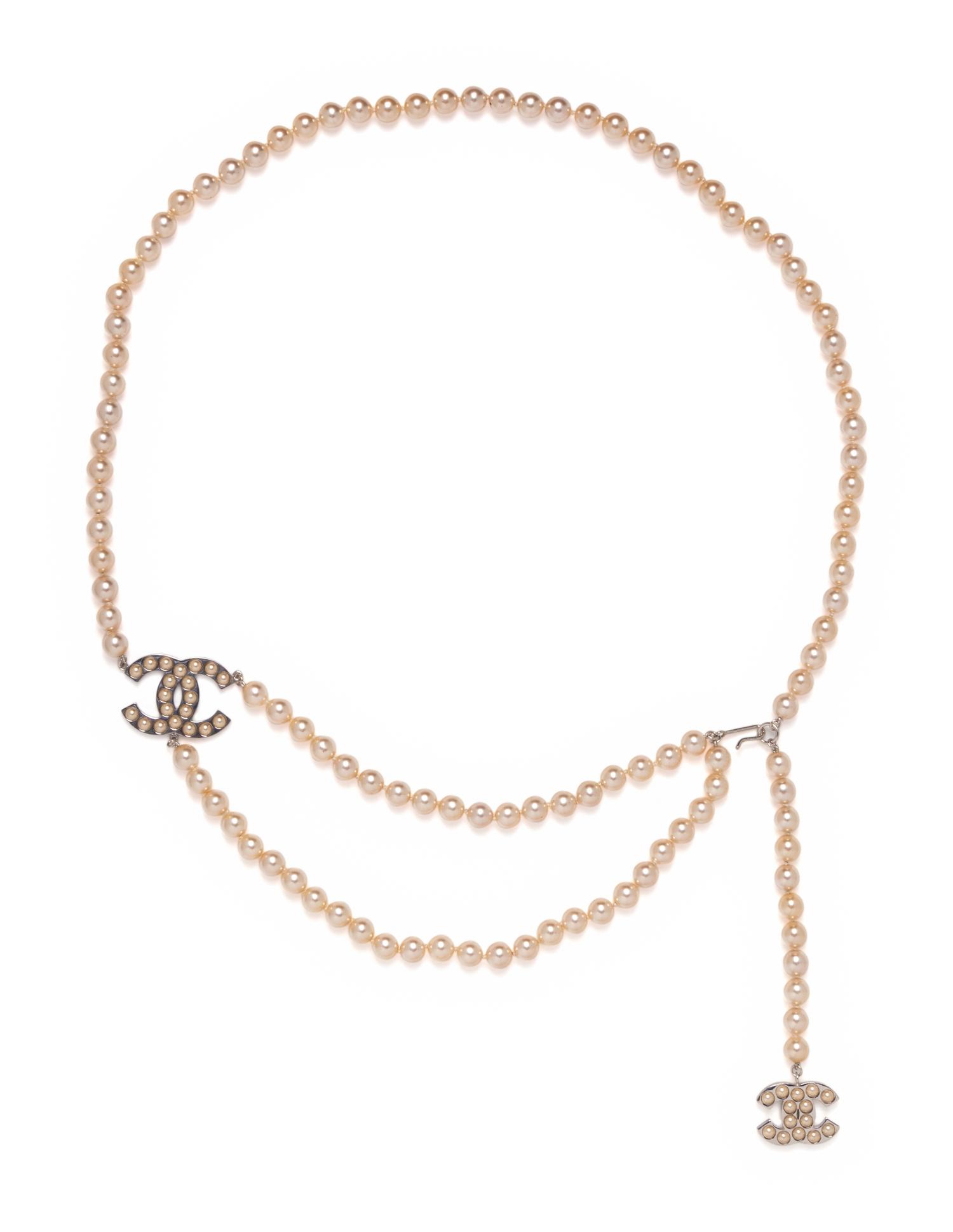 Chanel Double-Strand Faux Pearl Belt