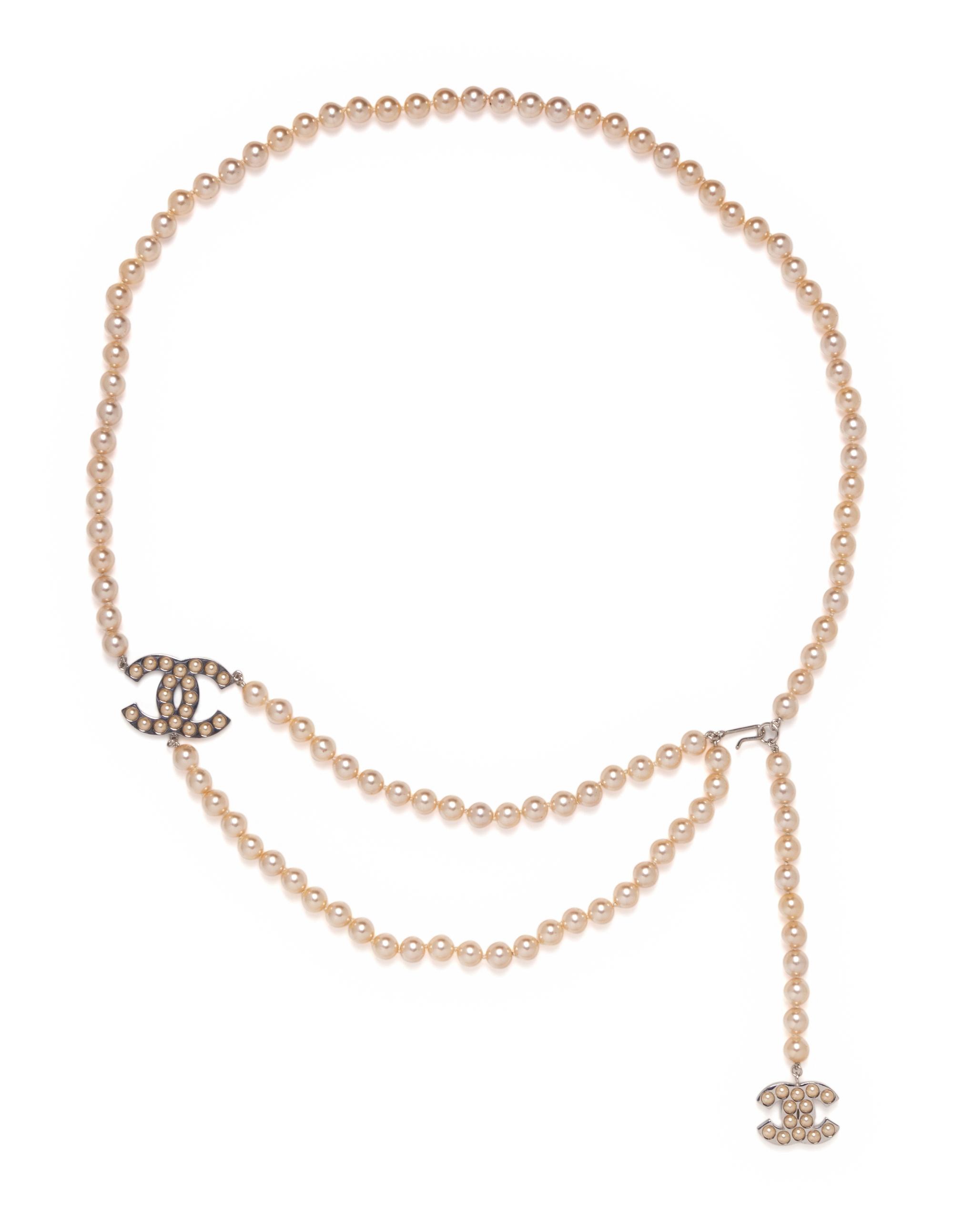 Chanel Double-Strand Faux Pearl Belt