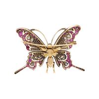 EVELYN CLOTHIER, DIAMOND AND RUBY BUTTERFLY BROOCH