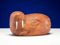 Wooden Walrus Sculpture
