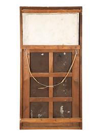 A French Molded Plaster-Inset Giltwood Trumeau Mirror