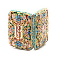 A Russian Silver-Gilt and Shaded Enamel Change Purse
