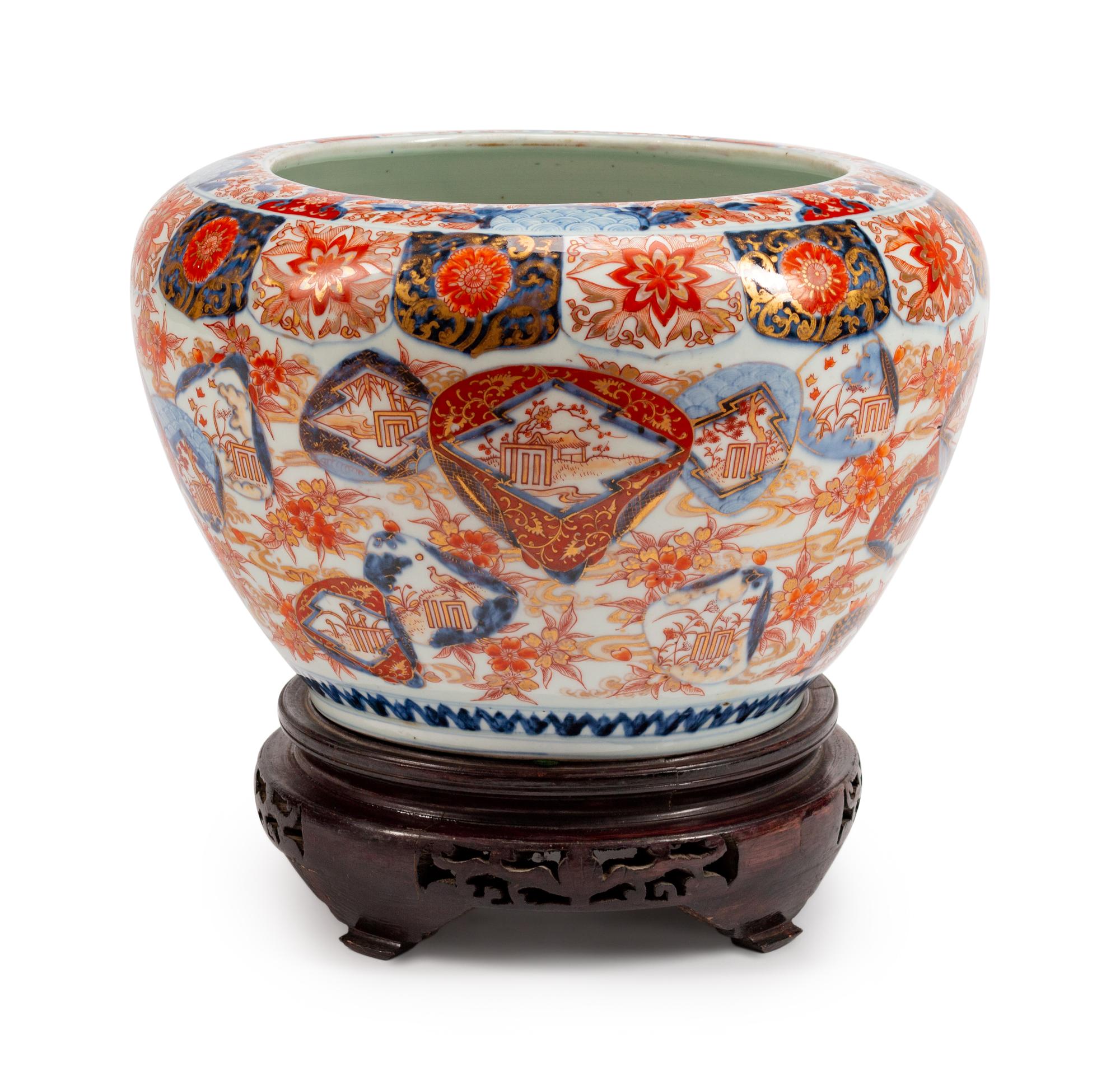 An Imari Porcelain Jardinière — MEIJI PERIOD