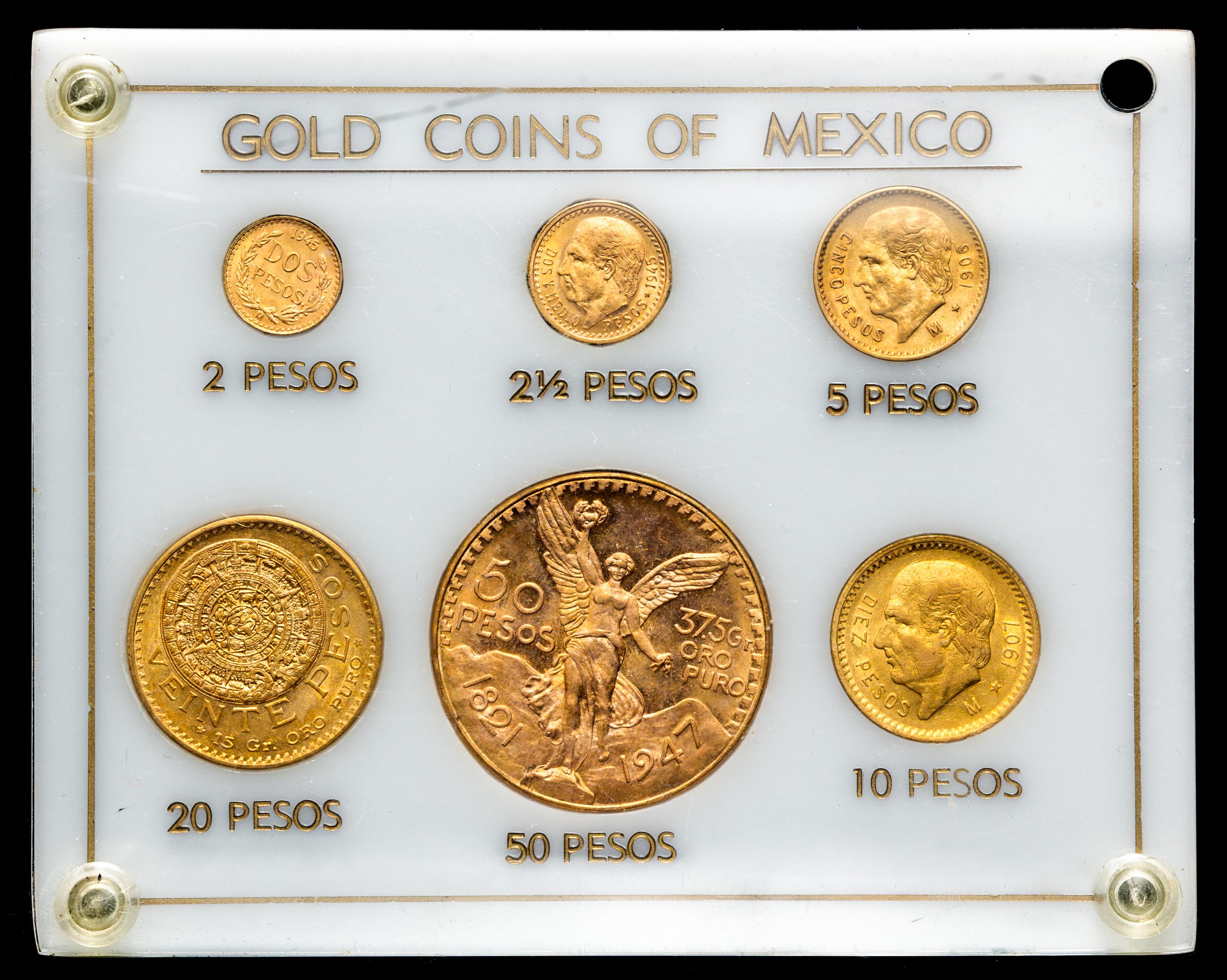 A Mexico 6 Gold Coin Set