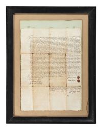 [CONNECTICUT]. Land deed for Hartford, Connecticut, 4 May 1693.