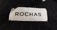 A Rochas Black Wool Capelet with Sable Trim, Size 42.