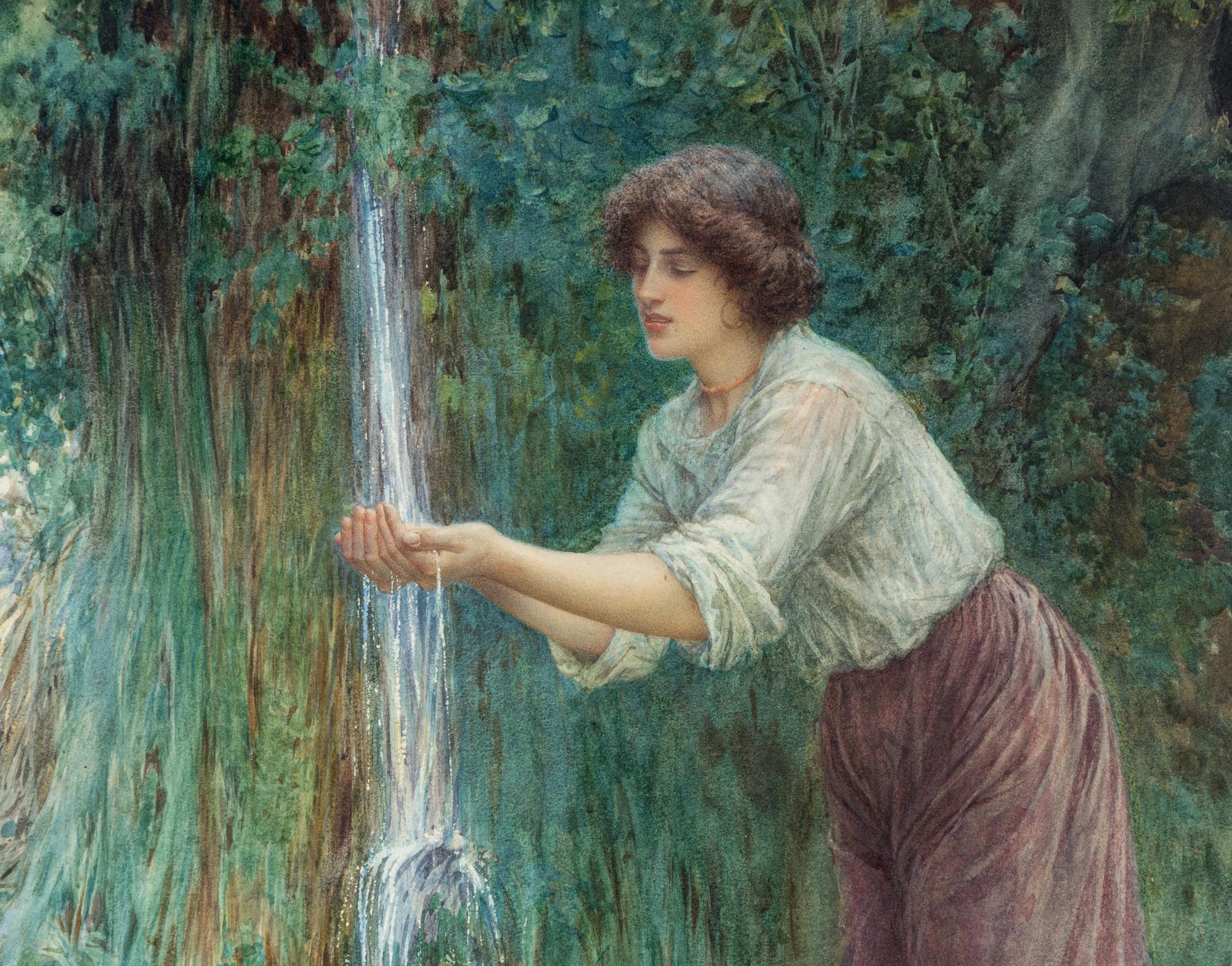 Young Woman at the Waterfall