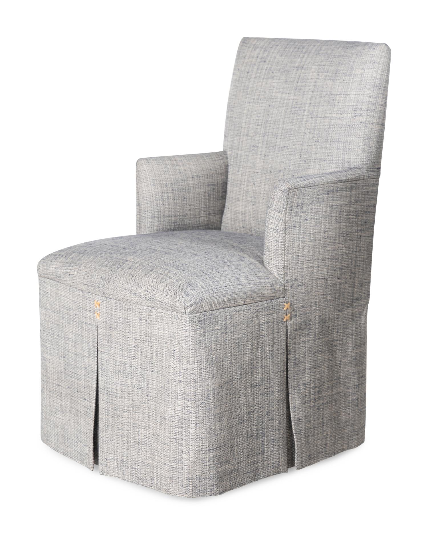 A Set of Four Contemporary Skirted Armchairs