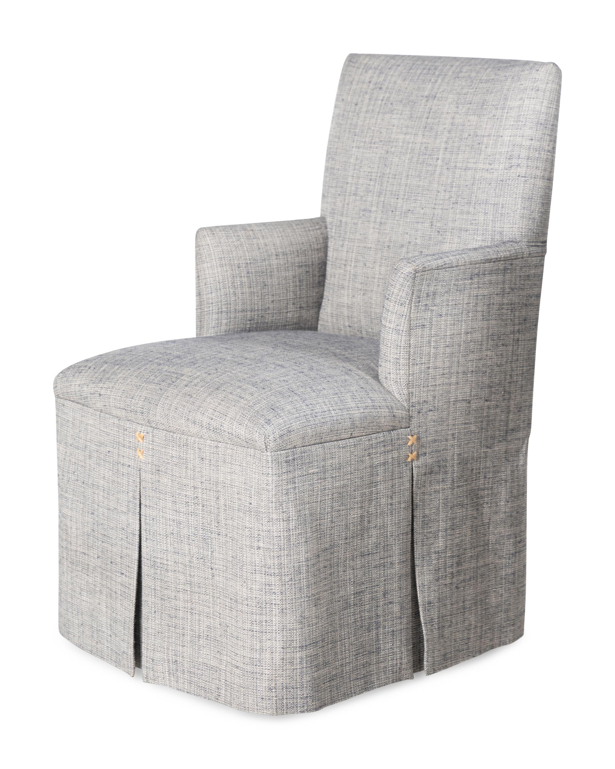 A Set of Four Contemporary Skirted Armchairs