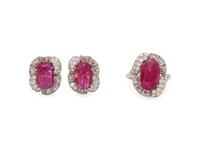 RUBY AND DIAMOND SET