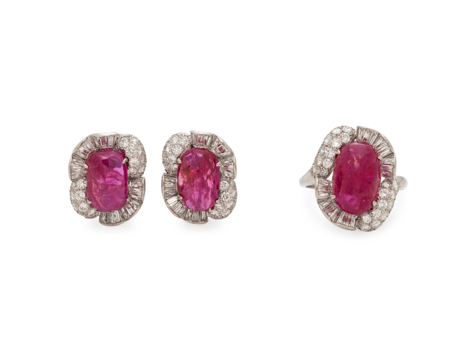 RUBY AND DIAMOND SET