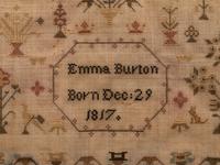 An English Needlework Embroidered Schoolgirl’s Sampler