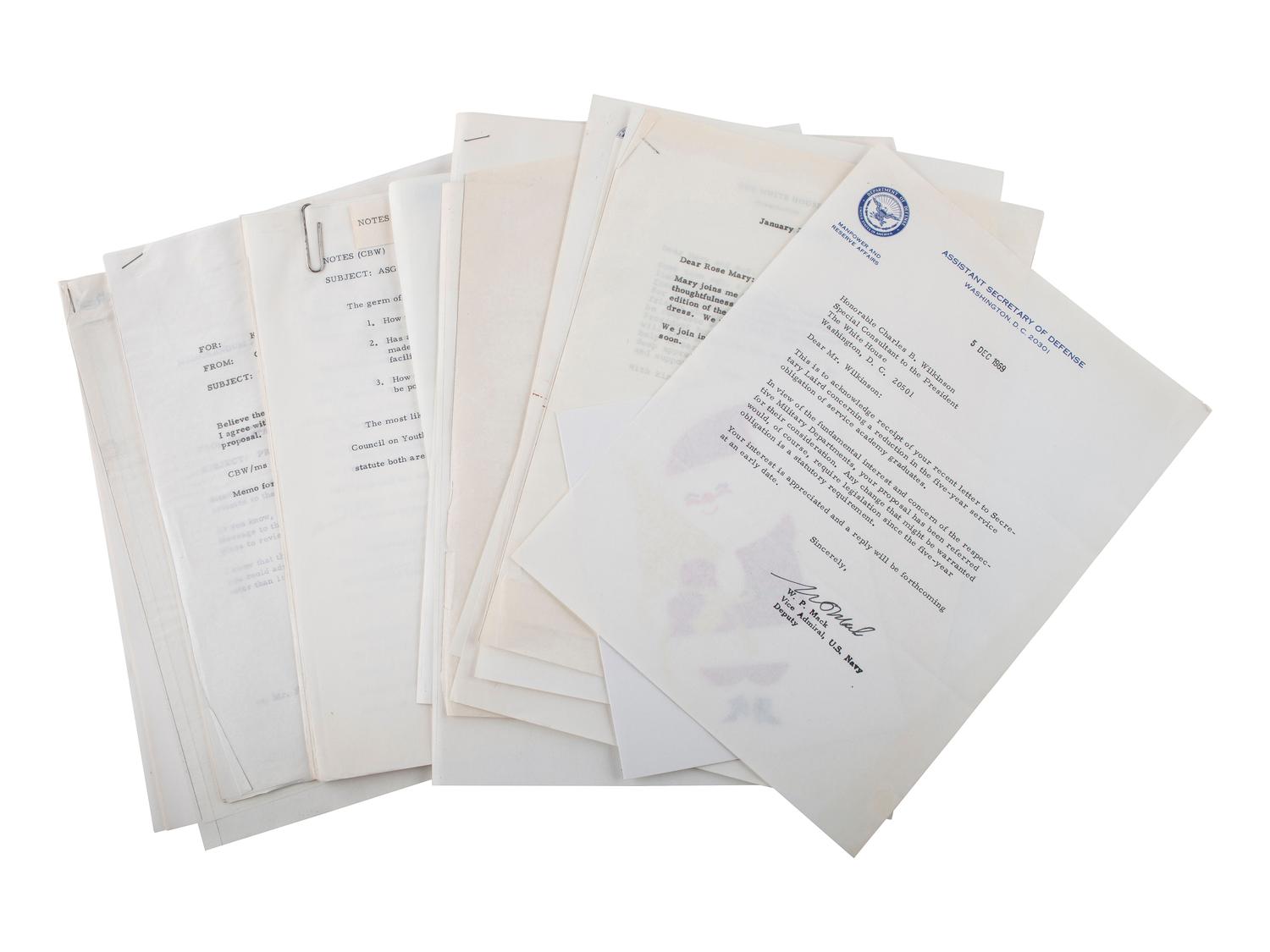 WILKINSON, Bud (1916-1994). Archive with Presidential correspondence incl. NIXON & BUSH.