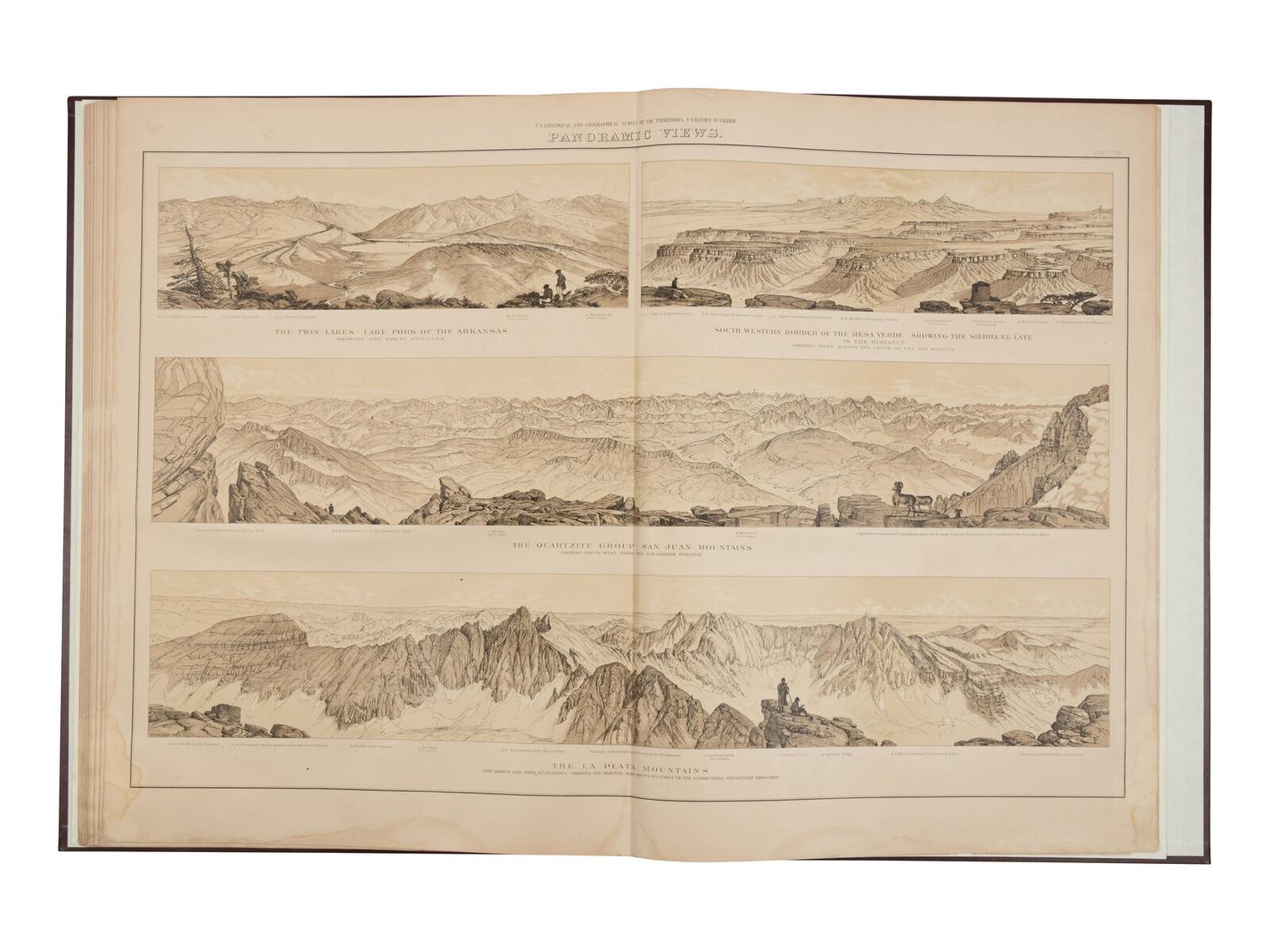 Hayden, Ferdinand Vandeveer (1829-1887). Geological and Geographical Atlas of Colorado and Portions of Adjacent Territory. Washington D.C. and New York: Department of the Interior United States Geographical Survey; Julius Bien & Co., 1881.