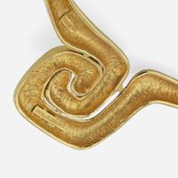 18K yellow gold necklace and ring, ilias LaLaounis