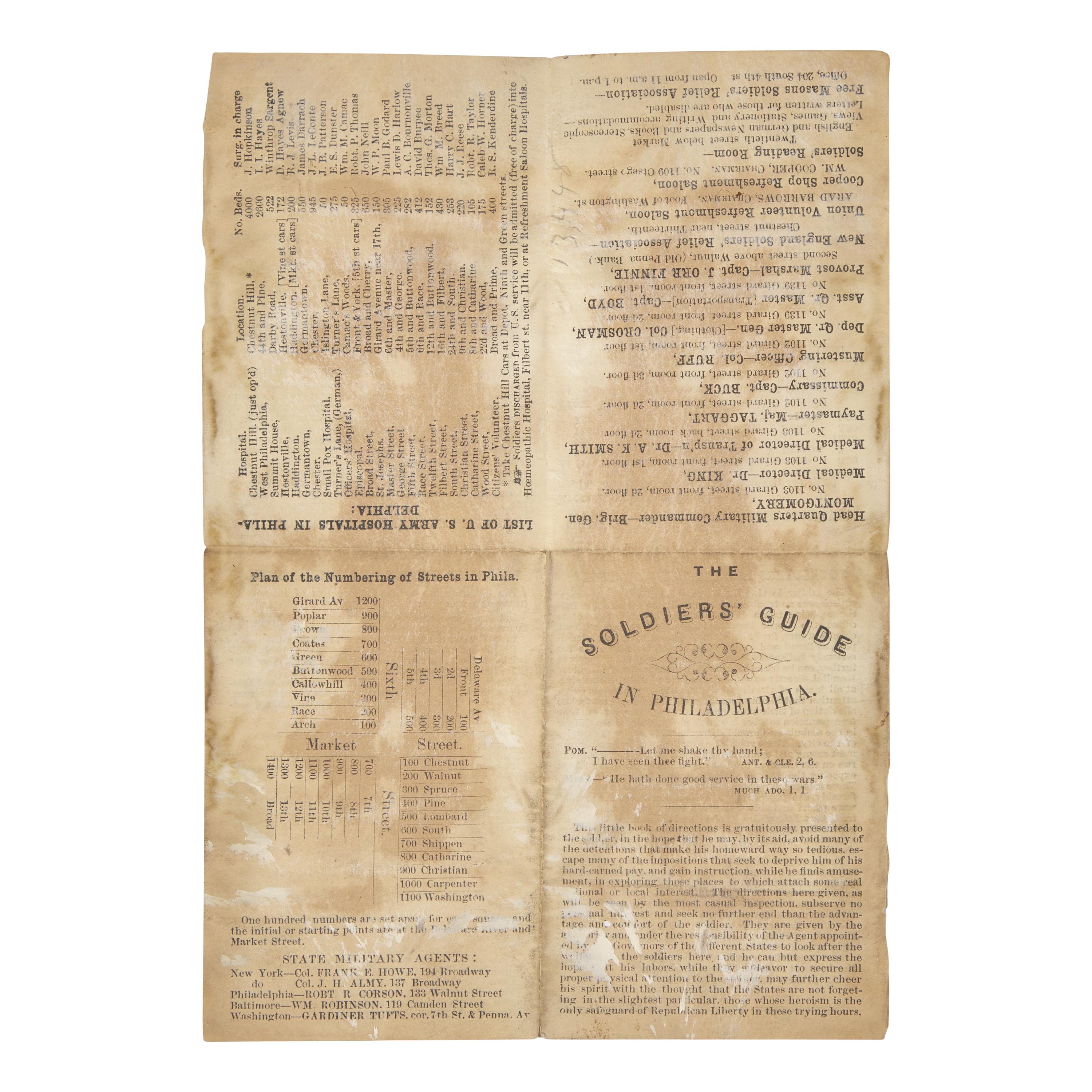 [Civil War] The Soldiers' Guide in Philadelphia