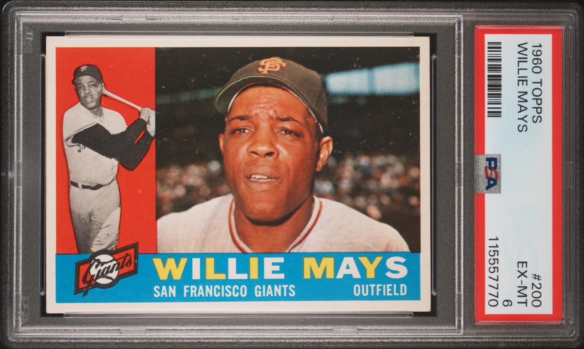 A 1960 Topps Willie Mays Baseball Card No. 200 (PSA 6 EX-MT) from The Collection of David Eisenhower