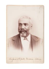 [LIBERIA] -- [DEPUTIE, James H. (1838-1896)]. GARBER, photographer. Cabinet card of Reverend James H. Deputie. New York: Garber, n.d.