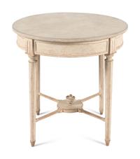 A Louis XVI Style White-Painted Side Table